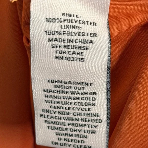 New Nanette Lepore Dress Womens 4 Orange Floral Crepe V Neck Pleated Slip - Picture 3 of 9